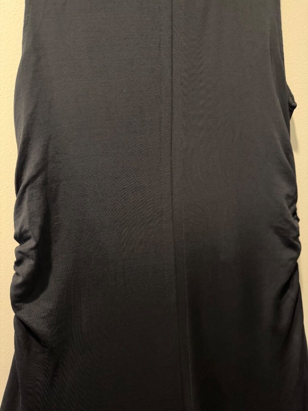 NWT Spanx Sleek Jersey Ruched Tank Dress Black Sz Small - Picture 2 of 9